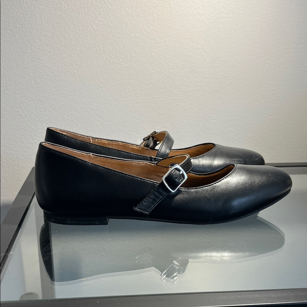 Cynthia Rowley Black Buckle Flats